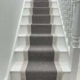 runrug Stair Runner Carpet - Reversible & Durable, 2mm - 'Vichy' in Grey - Size: 70 cm x 660 cm - thumbnail 3