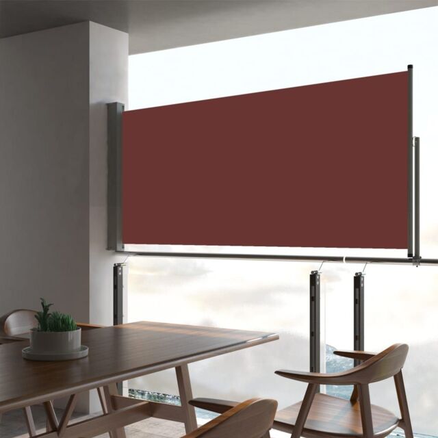 Berkfield Home Patio Retractable Side Awning 60x300 cm Brown - image 1