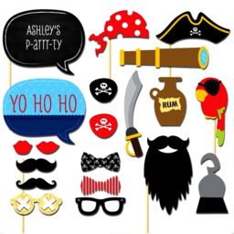 Shatchi 20Pcs Pirate Party Photo Booth Props Halloween Decor Accessories Children Fun - thumbnail 1