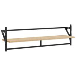 Berkfield Home Decorative 6 Piece Wall Shelf Set with Bars Sonoma Oak Engineered Wood in Brown - thumbnail 5