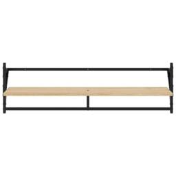Berkfield Home Decorative 6 Piece Wall Shelf Set with Bars Sonoma Oak Engineered Wood in Brown - thumbnail 6