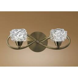 Netlighting Maremagnum Wall Lamp Switched 2 Light G9 Antique Brass in Bronze - thumbnail 2