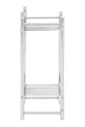 Orsina Dara 2 Tier Wall Mount Towel Shelves in Silver - thumbnail 3