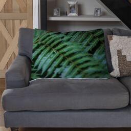 Benjamin Tate Design grren leaves pattern & texture at Indonesia Designer Blanket in Natural - Size: 120 cm x 150 cm - thumbnail 2