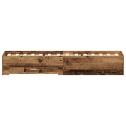 Berkfield Home Bed Frame Old Wood 90x190 cm Engineered Wood in Brown - thumbnail 7