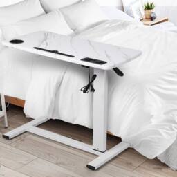 Levede Adjustable Standing Desk 65CM to 93CM Height USB Charging in White - thumbnail 2