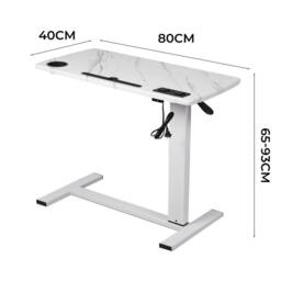 Levede Adjustable Standing Desk 65CM to 93CM Height USB Charging in White - thumbnail 4
