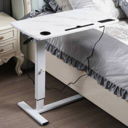 Levede Adjustable Standing Desk 65CM to 93CM Height USB Charging in White - thumbnail 1