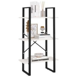 Berkfield Home Storage Shelf White 60x30x105 cm Solid Pine Wood - Size: 60 x 30 x 105 cm - thumbnail 4