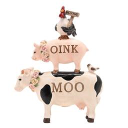Country Living Resin Stacking Farm Animals in White - thumbnail 2