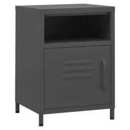 Berkfield Home Nightstands 2 pcs Anthracite 35x35x51 cm Steel - Size: 35 x 35 x 51 cm - thumbnail 2