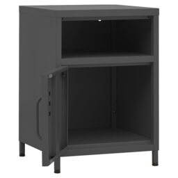 Berkfield Home Nightstands 2 pcs Anthracite 35x35x51 cm Steel - Size: 35 x 35 x 51 cm - thumbnail 6
