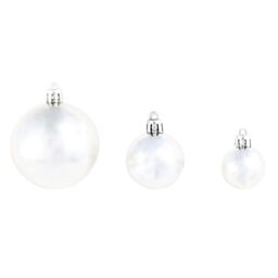 Berkfield Home 100 Piece Christmas Ball Set 3/4/6 cm Silver - thumbnail 6