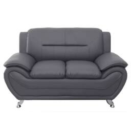 SquareBoxx Celestina 3+2 Modern Leather Sofa Set in Grey - thumbnail 4