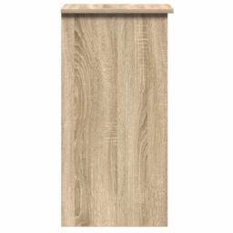 Berkfield Home Desk with Shelves Sonoma Oak 84x40x78 cm Engineered Wood in Brown - Size: 84 x 40 x 78 cm - thumbnail 6