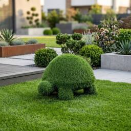 Garden Greatness Artificial Grass Turtle Garden Ornament in Green