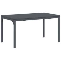 Berkfield Home Garden Table Dark Grey Aluminium Large Expandable Table Leaves - thumbnail 1