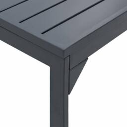 Berkfield Home Garden Table Dark Grey Aluminium Large Expandable Table Leaves - thumbnail 8
