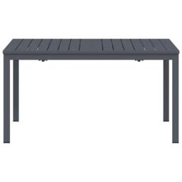 Berkfield Home Garden Table Dark Grey Aluminium Large Expandable Table Leaves - thumbnail 5