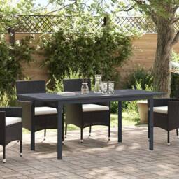 Berkfield Home Garden Table Dark Grey Aluminium Large Expandable Table Leaves - thumbnail 2