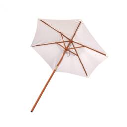 Oypla 2.1m Wooden Garden Parasol in White