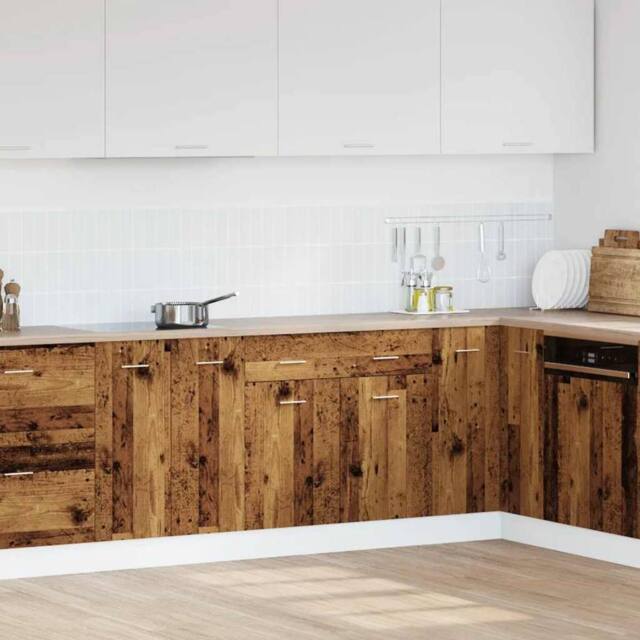 Berkfield Home Durable Drawer Bottom Cabinet Lyon Old Wood 80x46x81.5 cm Enginee in Brown - image 1