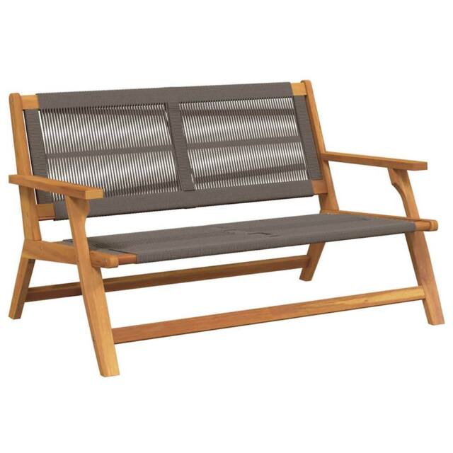 Berkfield Home Garden Bench Grey 76x122x73 cm Solid Wood Acacia in Brown - Size: 76 x 122 x 73 cm - image 1