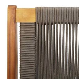 Berkfield Home Garden Bench Grey 76x122x73 cm Solid Wood Acacia in Brown - Size: 76 x 122 x 73 cm - thumbnail 8
