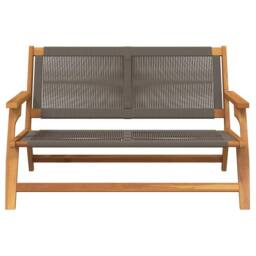 Berkfield Home Garden Bench Grey 76x122x73 cm Solid Wood Acacia in Brown - Size: 76 x 122 x 73 cm - thumbnail 4