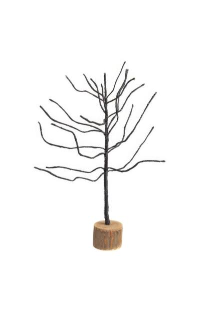 KDMD Felt Twiggy Tree Ornament with Wooden Base 40cm in Grey - image 1
