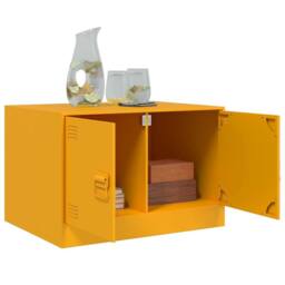 Berkfield Home Sturdy Coffee Table Mustard Yellow 67x50x44 cm Steel - Size: 67 x 50 x 44 cm - thumbnail 5