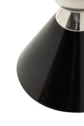Orsina Distinctive White & Gold Finish Side Table, Geometric Modern Side Table For Livingroom, Compact Side Table in Black - thumbnail 2