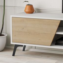 Decortie 'Fiona' TV Unit 180cm for 65 Inch TVs - Modern Multimedia Centre - Size: 2 Pack - thumbnail 3