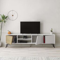 Decortie 'Fiona' TV Unit 180cm for 65 Inch TVs - Modern Multimedia Centre - Size: 2 Pack - thumbnail 4