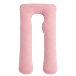 Nicola Spring Women's Pregnancy Pillow with Storage Bag - 52 inch in Pink - thumbnail 1
