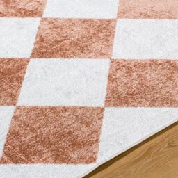 Livabliss Lilian-Washable Geometric Diamond Pattern Living Rug in Terracotta - Size: 160 cm x 215 cm - thumbnail 3