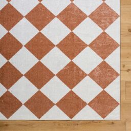 Livabliss Lilian-Washable Geometric Diamond Pattern Living Rug in Terracotta - Size: 160 cm x 215 cm - thumbnail 8