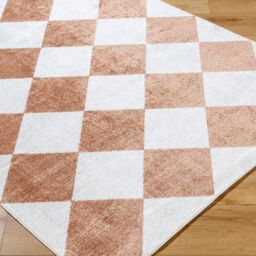 Livabliss Lilian-Washable Geometric Diamond Pattern Living Rug in Terracotta - Size: 160 cm x 215 cm - thumbnail 6