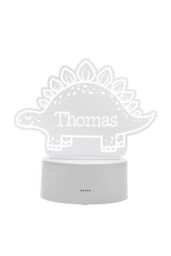 Personalised Memento Company Personalised Dinosaur LED Colour Changing Night Light in Clear