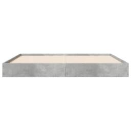 Berkfield Home Bed Frame without Mattress Concrete Grey 160x200 cm - thumbnail 4