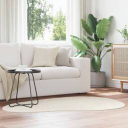 Berkfield Home Rugs Cream Polyester 120 x 170 cm Area Rugs Other - Size: Medium - thumbnail 1