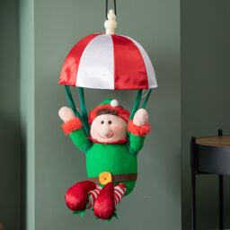 Samuel Alexander 45cm Animated & Musical Kicking Christmas Elf Decoration in Red - thumbnail 7