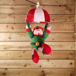 Samuel Alexander 45cm Animated & Musical Kicking Christmas Elf Decoration in Red - thumbnail 2