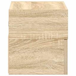 Berkfield Home Wall-mounted Bedside Cabinet Sonoma Oak 45x26x28.5 cm in Light Tan - thumbnail 6