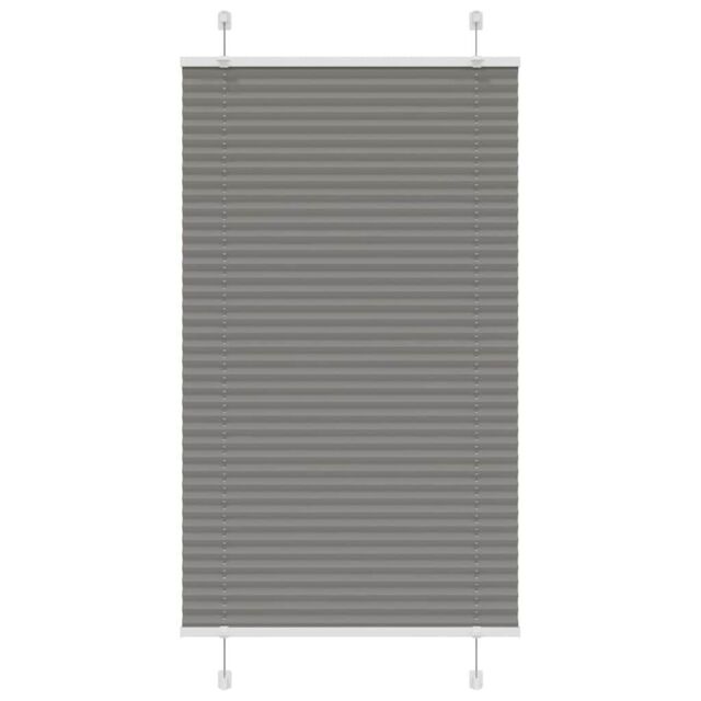 Berkfield Home Pleated Blind Anthracite 70x150 cm Fabric Width 69.4 cm Polyester in Black - image 1