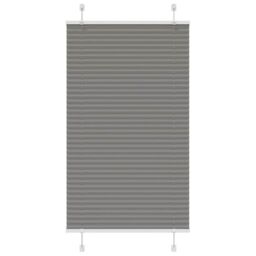 Berkfield Home Pleated Blind Anthracite 70x150 cm Fabric Width 69.4 cm Polyester in Black - thumbnail 1