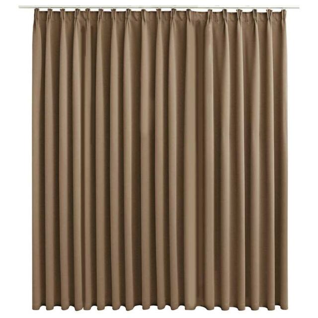 Berkfield Home Blackout Curtain with Hooks Taupe 290x245 cm - image 1