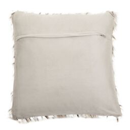 Orsina Lamina Animal Print Square Faux Fur Cushion, Luxe Leopard-Patterned Throw Pillow with Feather Filler in Natural - thumbnail 3