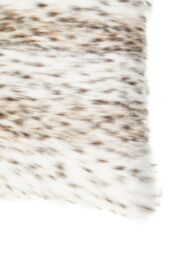 Orsina Lamina Animal Print Square Faux Fur Cushion, Luxe Leopard-Patterned Throw Pillow with Feather Filler in Natural - thumbnail 5