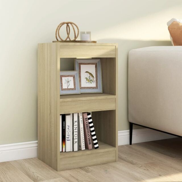 Berkfield Home Book Cabinet/Room Divider Sonoma Oak 40x30x72 cm in Brown - Size: 40 x 30 x 72 cm - image 1